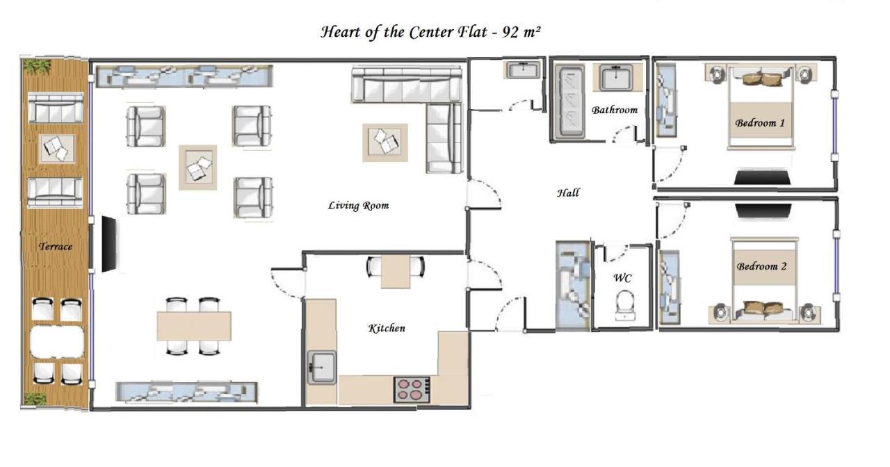 Heart Of Nice- Modern Elegant 2Br Flat Big Terrace المظهر الخارجي الصورة